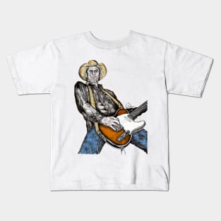 Cowboy Guitar Player Kids T-Shirt